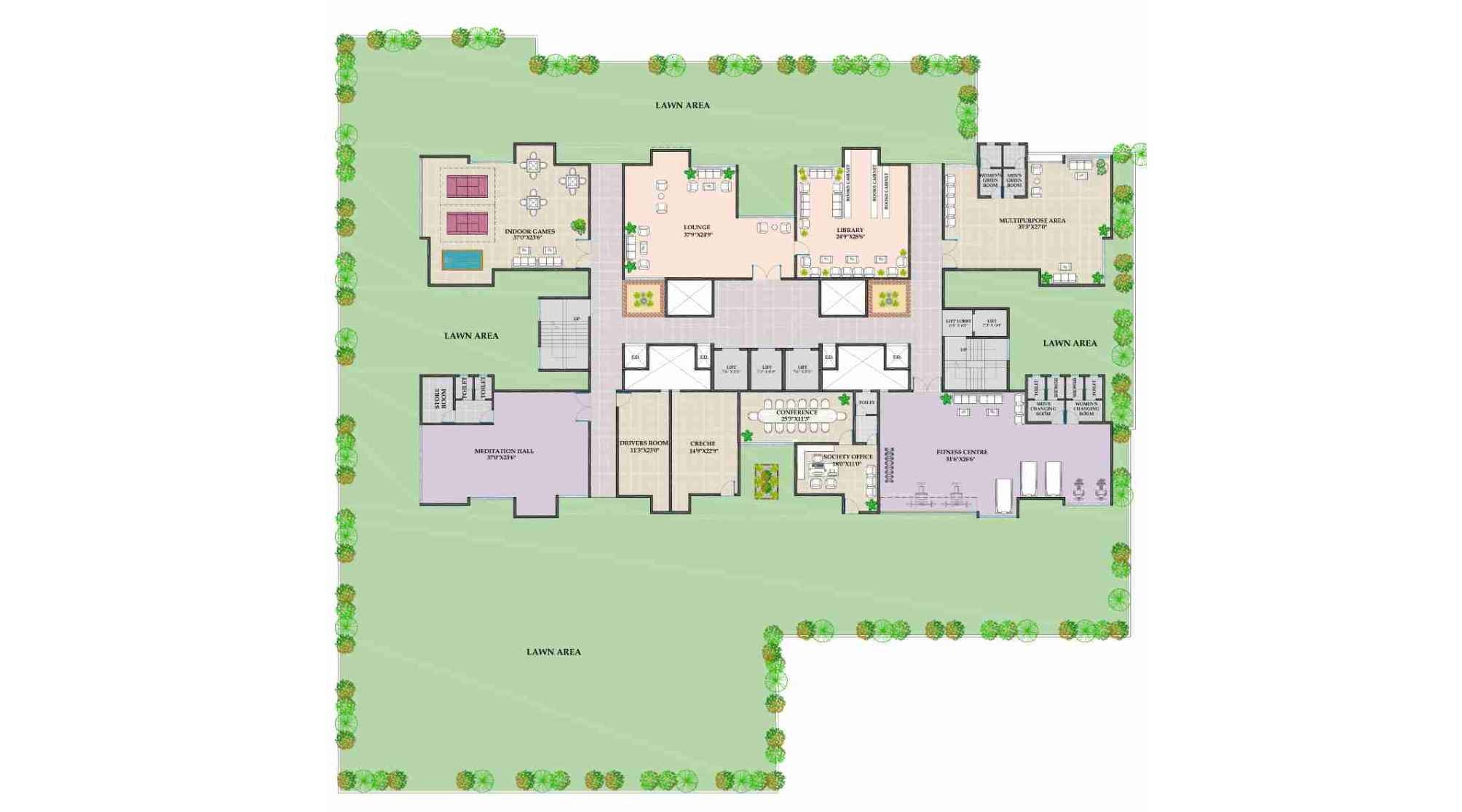 Shakti-One-Luxuria-Floor-Plan-Amenity-Podium